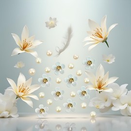 Dwuww 20 Pcs White Flower Shoes Charms for Girls and Women Pearl Shoe Chains Charms Shoe Decoration Charms Shoe Care and Accessories