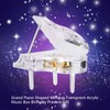 Grand Piano Shaped Windup Transprent Acrylic Music Box Birthday Present