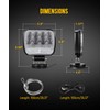 Partsam Wireless LED Trailer Light Kit Magnetic Towing Tail Light