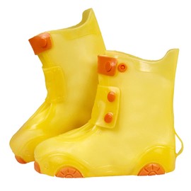 Luwint Kids Waterproof Shoe Covers, Reusable Rain Shoe Covers Non-slip Rubber Shoes Protectors Overshoes for Boys Girls