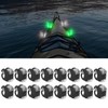 16Pcs LED Boat Navigation Lights 3 Modes Easy Installation Bright