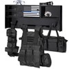 BUYYAH Wall Mounted Police Gear Rack, All Iron Frame with