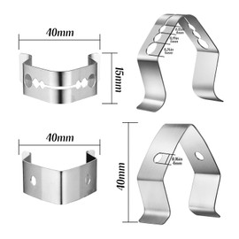 8 Pcs Meat Grill Thermometer Probe Holder Clip BBQ Temp Probe Clip Camping Barbecue Universal Style Design Holder Single and Three Hole for Ambient Temperature Readings Grill Ovens,2 Styles