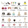 Julie Wang 100Pcs Enamel Charms Fashion Women Lipstick Purse High