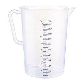 Mtate Trimatsu SUNNEX MTI Polypropylene Measuring Cup 2.0L Made from durable polypropylene, it is less likely to break Heat-resistant up to 120℃ Can measure hot water