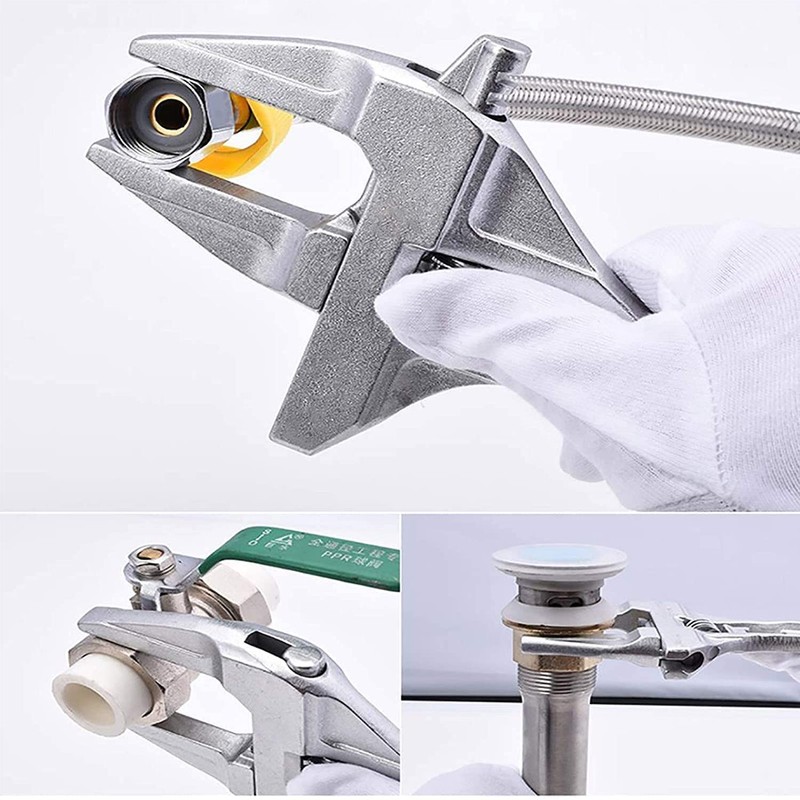 Adjustable Spanner Wrench, Wide Opening Jaws Spanner, Heavy Duty Aluminum