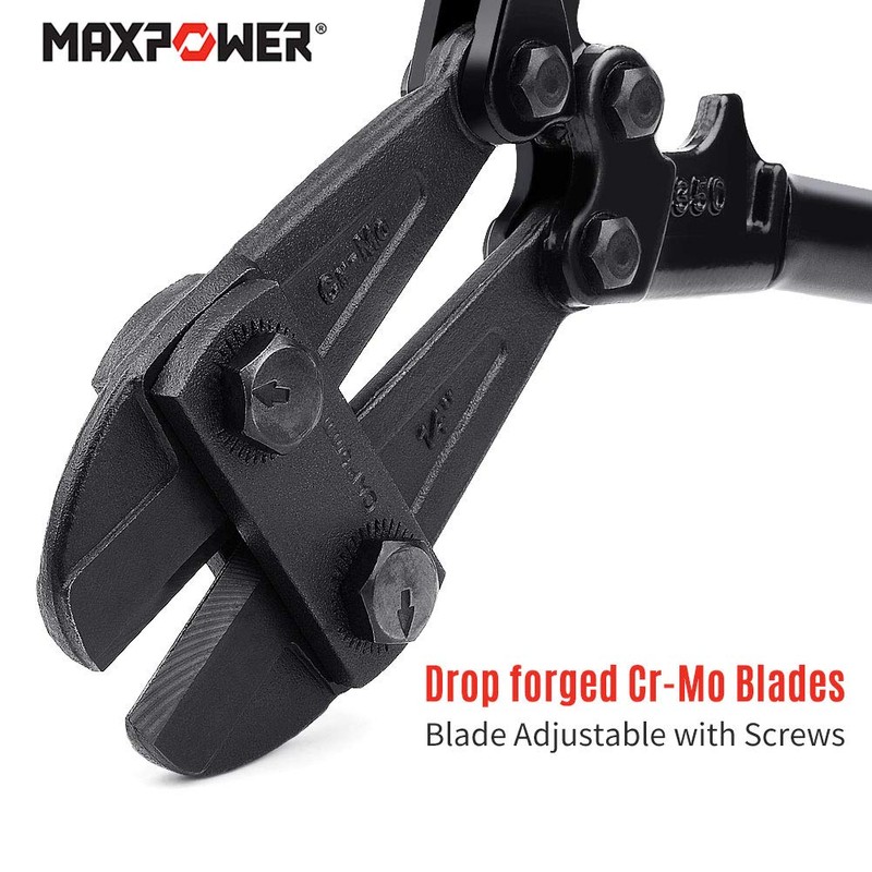 MAXPOWER 14-Inch Heavy Duty Bolt Cutter, Hardened Chrome Molybdenum Steel