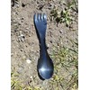 Spork Black Titanium Outdoor Spork Cutlery Fork Spoon with Nylon