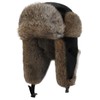 Harssidanzar CU606EU Aviator Hat Waterproof Winter Rabbit Fur Hats Lined
