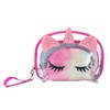 MOSSTYUS Plush Unicorn Cosmetic Bag Organizer 3 Pieces Travel Toiletry