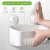 LUXEAR Suction Cup Shower Caddy - No Drilling Removable Shelf