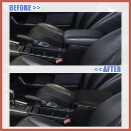 ACROPIX Faux Leather Car Center Console Lid Armrest Protector Cover Pad Replacement for Subaru Forester 2013-2018 Black Car Parts