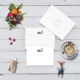 Me Loovely London Icon Flat Notecard and Envelopes Sets A6 Size Greeting Cards All Occasions Correspondence Card Luxury Writing Supplies | Christmas Gifts (Pack of 40)