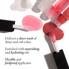 LAURA GELLER NEW YORK Aceite labial brillante Fine Shine, Glass Half Full: brillo labial hidratante transparente