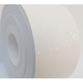 Glittering Sparkle Tape, Holographic Sequins, Self-Adhesive (2 inch x 25 ft, White)