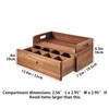 SARUFO Acacia Wood Tea Bag Organizer with Drawer - Tea