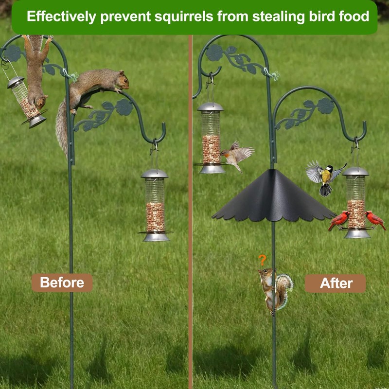 Btfcrochook Squirrel Proof Baffle for Bird Feeder Pole, 16 Inch