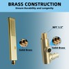 Backnets Solid Brass Handheld Shower Head Arc Design High Pressure