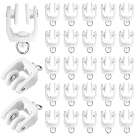 Rodillos de Riel de Cortinas Ganchos de Rieles de Cortinas de Techo Clips Flexibles Deslizadores de Riel de Cortinas de Plástico Blanco de 11 mm con Ganchos para Rieles de Ventana Cortina de Ducha