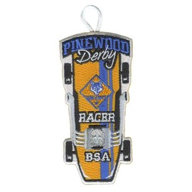 Pinewood Derby Racer Patch - Cub Scout Retro - Fully Embroidered - ClassB