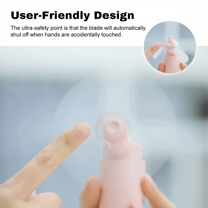 Portable Handheld Fan with 3 Foldable Blade, Rechargeable USB Small
