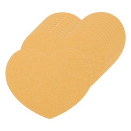 sourcing map 100PCS Heart Paper Cutouts 2.5 Inch Small Heart Shaped Tags for Valentine's Day Craft Classroom Bulletin Board, Dark Yellow