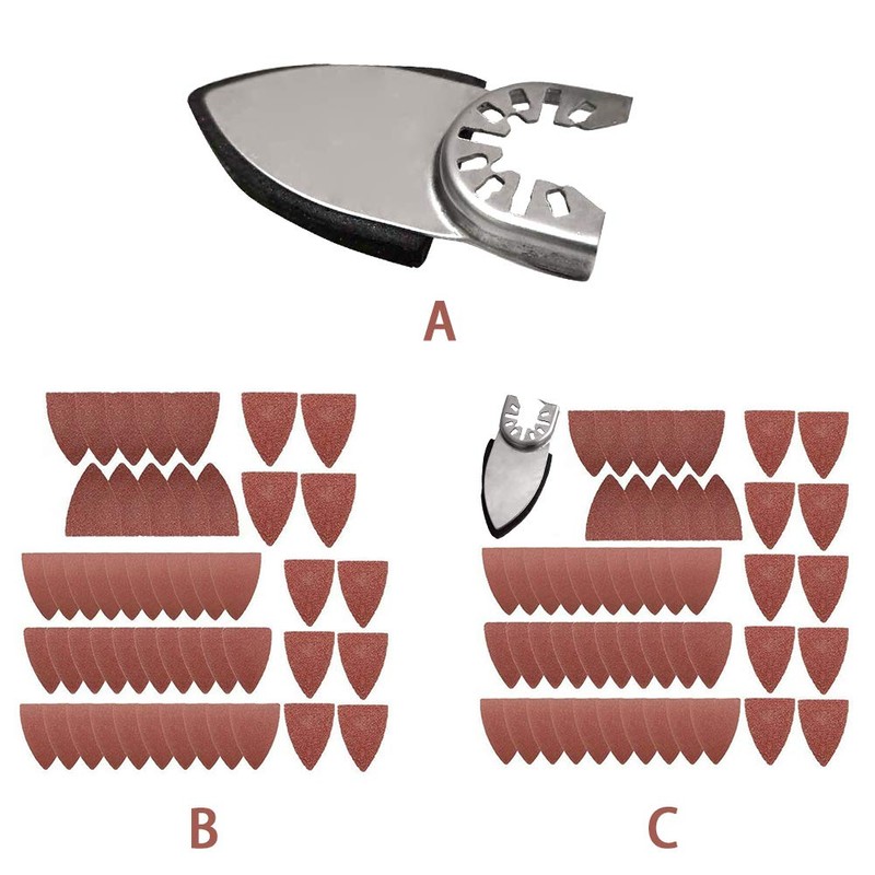 Finger Sanding Sheets Sand Disc Kit, Oscillating Saw Sanding Kit