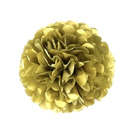 CC wonderland zone 12Pcs Gold Hanging Tissue Paper Pom Poms Decorations for Party Ceiling Wall Tissue Flowers Decorations, 6Pcs of 12in & 6Pcs of 10in