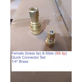 DAM 1/4" Quick Connect / Disconnect for Carpet Cleaning Extractors Male & Female Set