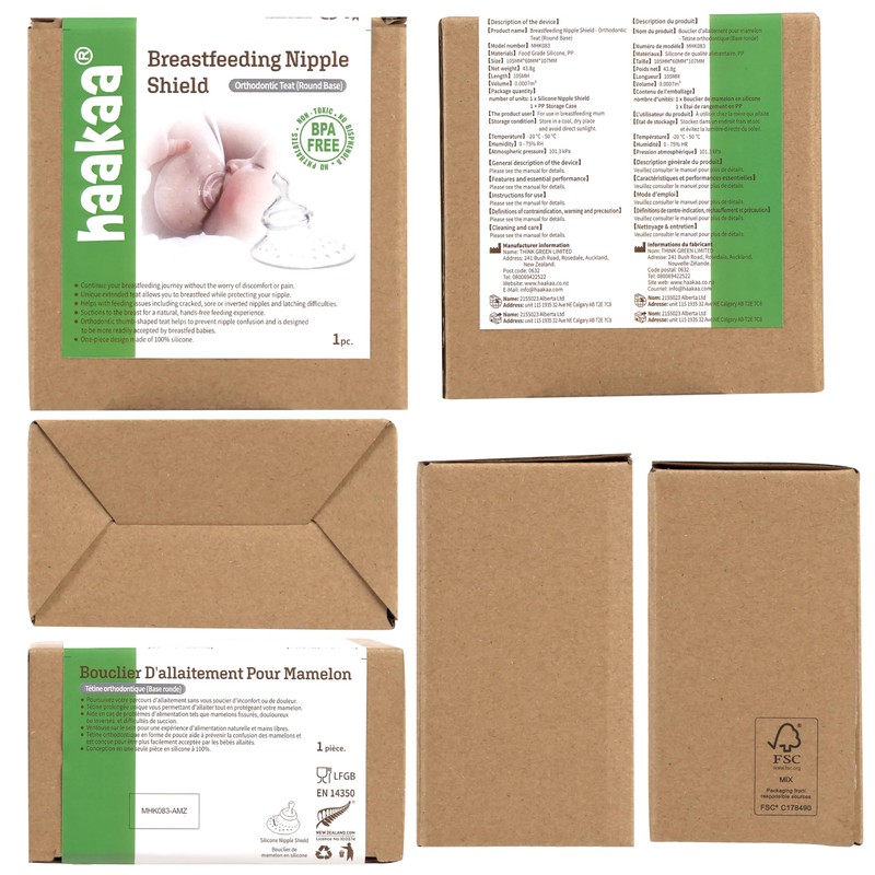 haakaa Nipple Shields Breast Shields for Nursing New Upgrade Extra-Soft