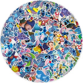 100 Pcs Stitch Stickers for Laptop, Bumper, Skateboard, Water Bottles, Computer, Phone, Guitar, Cartoon Stickers for Kids Teens Adult