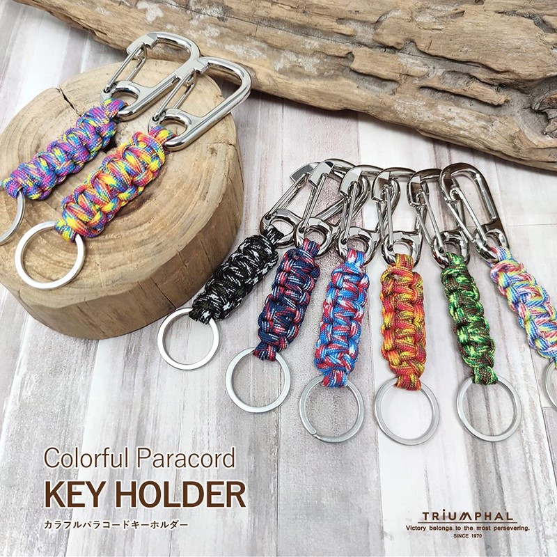TRIUMPHAL kycrkh-001oya Paracord Key Chain Carabiner Outdoor, b