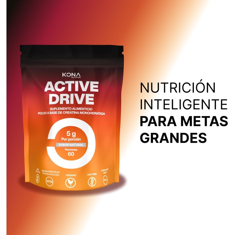 Active Drive Pure Micronized Creatine Monohydrate Powder, Unflavored Strength Training