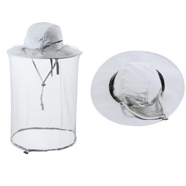 HunterBee Mosquito Net Hat Bee Net Beekeeping Veil Beekeeper Hat with Net Suitable for Gardeners Yard Work Beekeepers Fishing