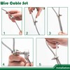 Goleray Shade Sail Hardware Kit with 27FT Cable Wire Rope