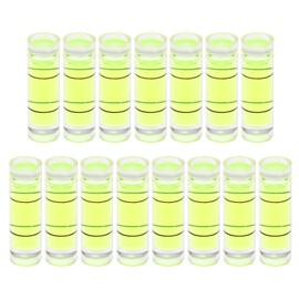HARFINGTON 15pcs Small Cylindrical Bubble Level Vials 6x20mm PMMA Mini Horizontal Bubble Spirit Level Measuring Layout Tools for RV TV Picture Frame Hanging Tool Leveler