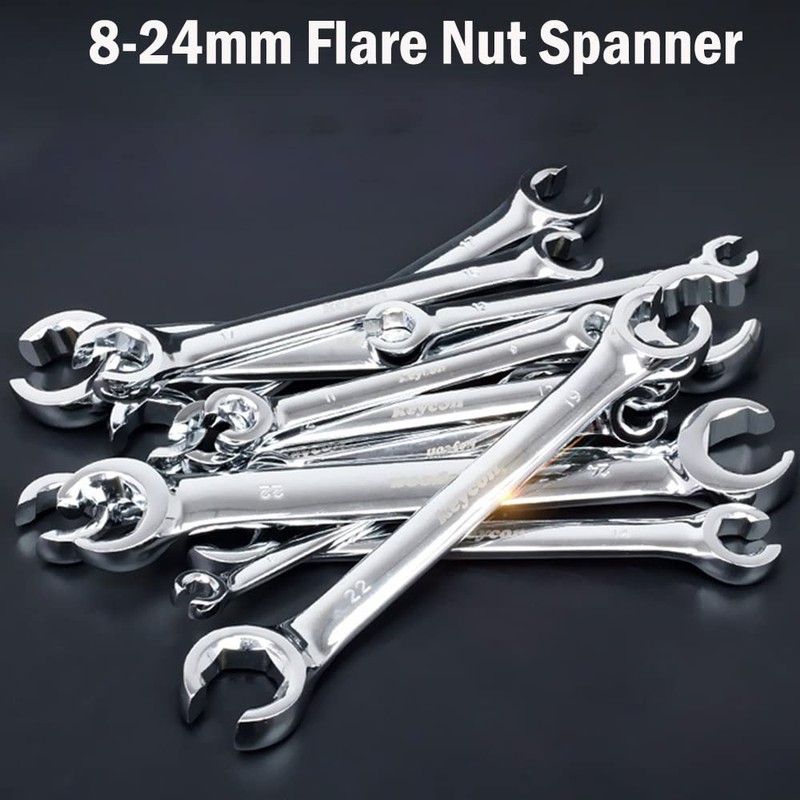 Vogueing Tool Brake Pipe Spanner 19x22MM Open Ring Spanner Metric