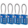 Brinks TSA Accepted Indicator Luggage Lock, Blue - Ressetable Combination,