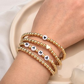 Mothers Day Bracelet for Mom from Daughter Son Mama Bead Bracelet Mom Birthday Gifts for Women Bracelets Thank You Wedding Gifts for Mom Mommy Appreciation Gifts Mother Keepsake Gifts for Mom Bracelet