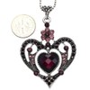 Soulbreezecollection Valentine's Day Gift Purple Heart Necklace Flower Pendant Charm