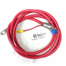 East Penn USA Made 65 inches Postive Battery Cable 4Gauge Side Terminal w/Aux Lead 4" 12Ga