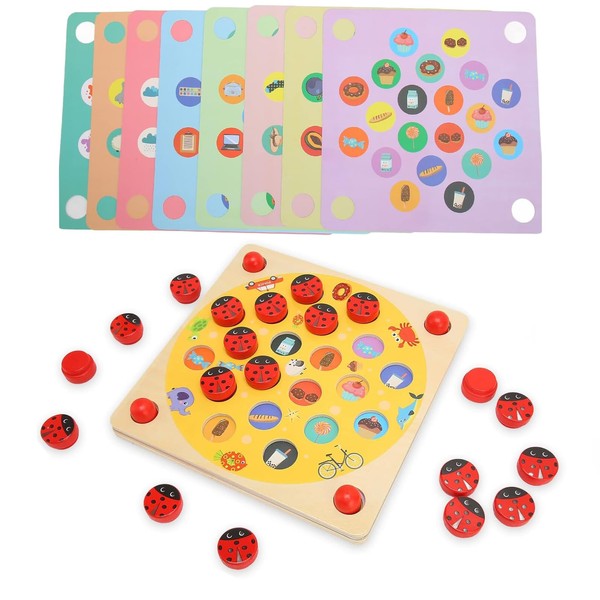 ChaneeHann Memory Game Wooden Puzzle for Children, Montessori Toy from