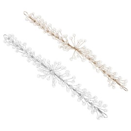 OATIPHO 2pcs Crystal Bridal Hair Accessories Rhinestones Wedding Headband for Women Soft Chain Tiara for Wedding Hairstyles Durable and Comfortable Headpiece Gold and Silver