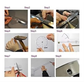 SOYTO Reloj de Pared, Reloj de Pared Moderno y silencioso para la Sala de Estar y el Dormitorio,Espejo, DIY Reloj 3D Pared Grande,Reloj de Pared fácil de Montar （Negro)