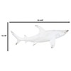 Nautical Ocean Marine Great White Shark Swimming Antiqued White Figurine