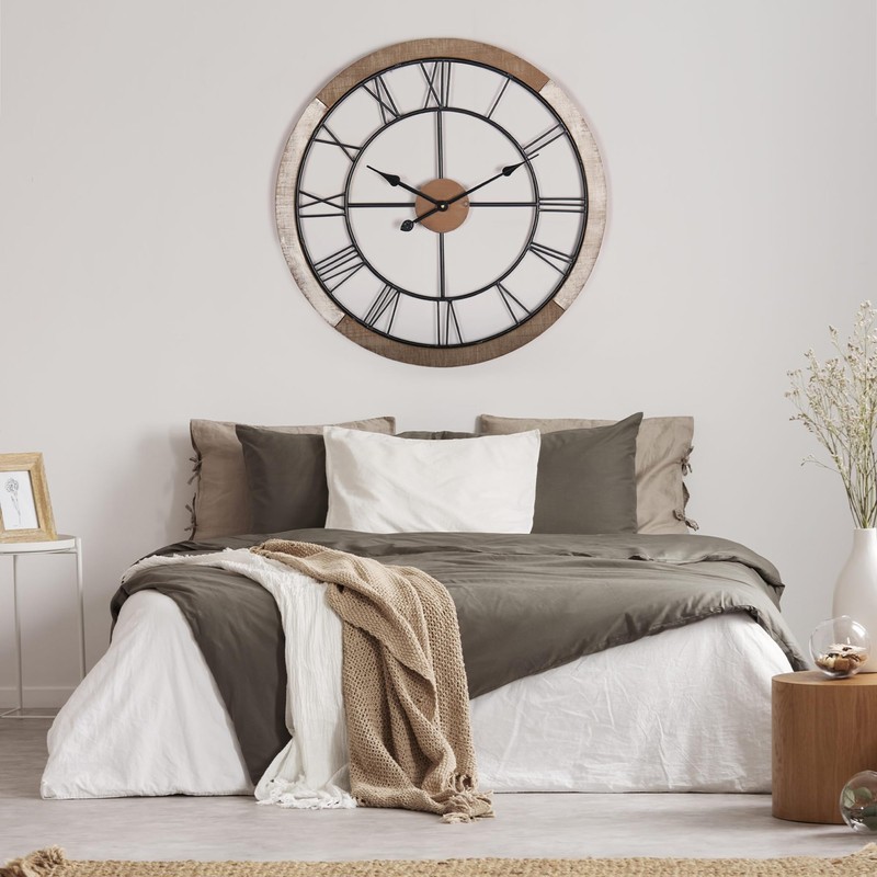 Oakrain Wall Clock for Living Room Decor, 27.5'' Big Clock