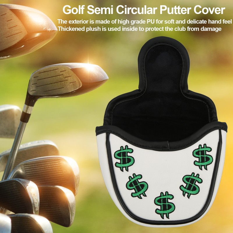 Golf Putter Head Covers PU Leather Waterproof Sunscreen Putter Headcover
