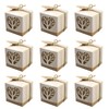 wocpvm 25 Kraft Paper Candy Boxes, Tree of Life Gift