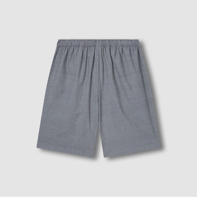 JAJU [JAJU] Men's Cotton Seersucker 5-Length Lounge Pants_Dark Gray