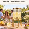 1 Gallon High Borosilicate Glass Beverage Dispenser with Glass Lid,